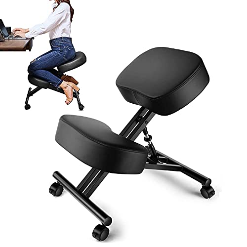 Himimi Silla ergonómica de Rodillas, Taburete para la Rodilla, para Mejorar la Postura, Ajustable, para casa y Oficina