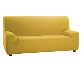 HIPERMANTA Funda elástica para sofá de 2 plazas, TÚNEZ, Medida de 120 a 190 cm. Oro