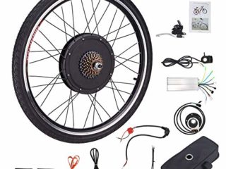 Hiram Kit de Conversión de Bicicleta Eléctrica 48V 1000W 26’’ Kit de Conversión de Bicicleta para Rueda Trasera DIY Electric Bike Conversion Kit con Controlador de Modo Dual