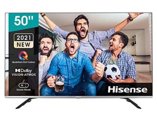 Hisense 50E76GQ QLED 2021 Gaming Series, 50 pulgadas 4K UHD Dolby Vision HDR Smart TV con Youtube, Netflix, Freeview Play y Alexa Built-in, HDMI 2.1, Bluetooth, certificación TÜV