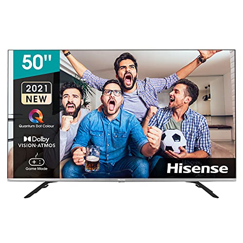 Hisense 50E76GQ QLED 2021 Gaming Series, 50 pulgadas 4K UHD Dolby Vision HDR Smart TV con Youtube, Netflix, Freeview Play y Alexa Built-in, HDMI 2.1, Bluetooth, certificación TÜV