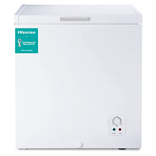 Hisense FT184D4AWF - Arcón Congelador Horizontal, Cesta con Asa, Función Dual convertible en Modo Frigorífico, con 142 L de Capacidad Neta, Silencioso 38 dBA, Color Blanco