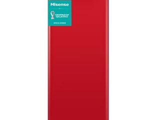 Hisense RR220D4ARF - Frigorífico Una Puerta, Botellero Cromado, estantes XXL, 164 L de capacidad neta, 128 cm alto, silencioso 40 dBA, Color Rojo