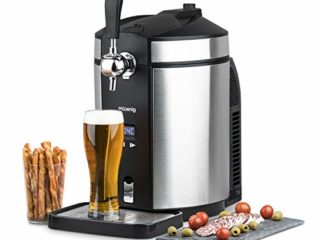 H.Koenig BW1880 Tirador de Cerveza Compatible, 65 W, 5 kg, Acero Inoxidable, Negro/Gris