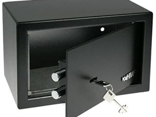 HMF 49200-02 Caja Fuerte Cerradura De Doble Paletón, 31 x 20 x 20 cm, negro