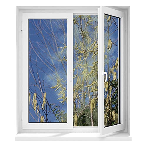Hoberg Protección antipolen para ventanas Hoberg con fijación magnética| Mosquitera con protección antipolen de hasta 150 x 130 cm cortada individualmente a medida