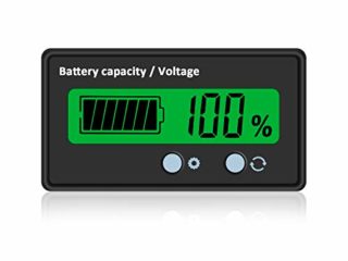 Hoembpn YGL Medidor de Batería, Lector de Batería DC 8-63V 12V 24V 36V 48V Indicador de Batería LCD