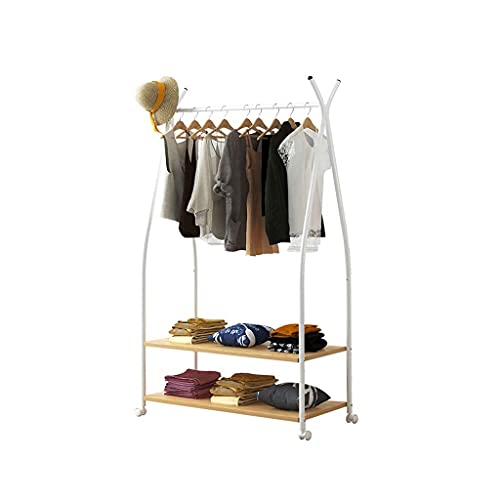 Hogar Elegante Y Simple Perchero Simple, Barra Horizontal de Metal Perchero para Ropa Boutiques Estante para Tiendas de Segunda Mano Soporte de Exhibición de Zapatos de Doble Capa Estantes para Vesti