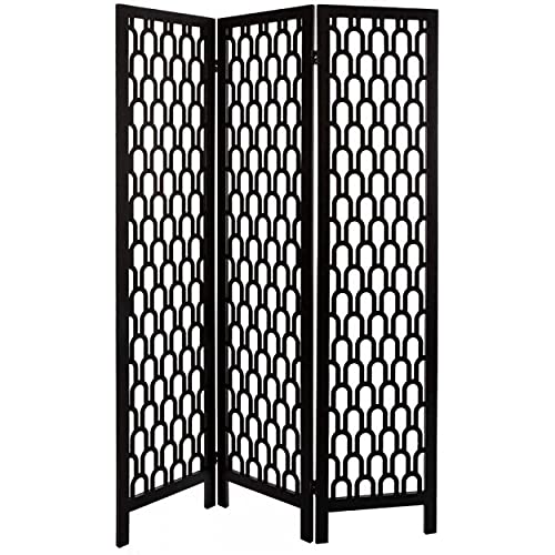 HOGAR Y MAS BIOMBO Separador Decorativo Negro 170CM