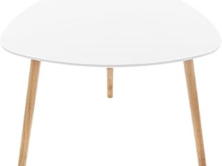 HOGAR Y MAS Mesa DE Centro KRODOS Triangular MDF Blanca 60X60X45CM