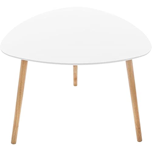 HOGAR Y MAS Mesa DE Centro KRODOS Triangular MDF Blanca 60X60X45CM