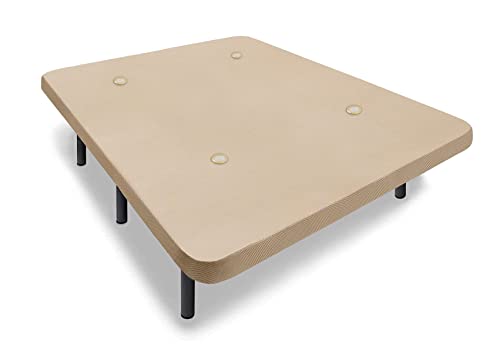 HOGAR24 Base TAPIZADA + 6 Patas DE Metal con Tejido 3D Y VÁLVULAS DE TRANSPIRACIÓN-90x190cm-PATAS 26CM