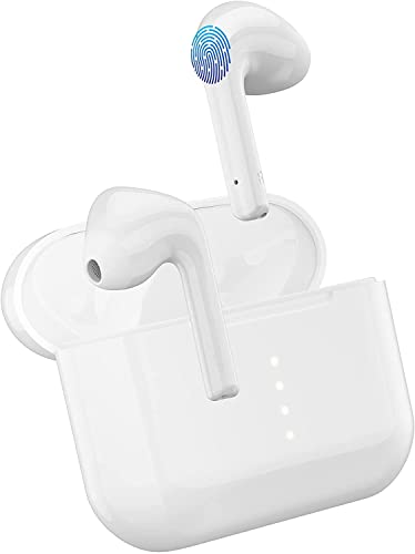 HOISTAC Auriculares Inalámbricos,Auriculares Bluetooth 5.1 Estéreo con Micrófono Dual Incorporado,Se Puede Utilizar Durante 6 Horas Seguidas para Trabajo/Viajes/Gimnasio