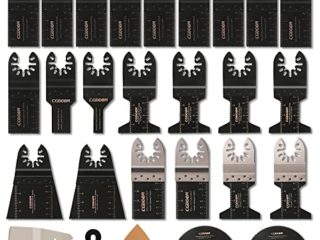 Hojas de Sierra Oscilante, CGBOOM 28 Pcs Accesorios para Herramientas Oscilantes Multifunción, Cuchillas Oscilantes, Cuchilla de Corte Bosch Dewalt Makita para Corte de Metal/Madera/Azulejo/Clavo