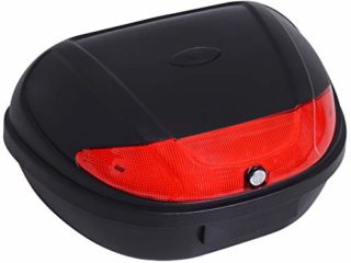 HOMCOM Baúl de Moto Universal 52L con Llaves y Accesorios Topcase Casco Moto Caja de Motocicleta Ciclomotores Scooter