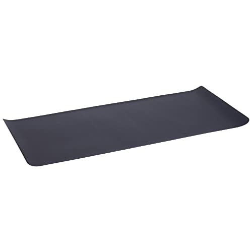 HOMCOM Esterilla para Aparatos de Entrenamiento Esterilla Protección de Suelo Bicicleta Elíptica Cinta de Correr Gimnasio Protectora de Suelo 170x75x0.4 cm Negro