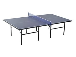 HOMCOM Mesa de Ping Pong Plegable con Red 152.5x274x76cm Tenis de Mesa y Material de Acero y MDF en Color Azul