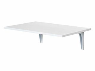 HOMCOM Mesa Plegable de Pared Mesita Auxiliar Abatible Colgante 60x40x20 cm Portátil para Cocina Comedor Dormitorio Blanco