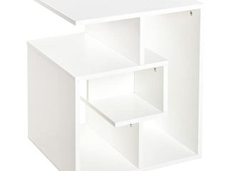 HOMCOM Mesilla de Centro Mesita de Noche Mesa de Café Té Mesitas Auxiliares para Salón Dormitorio Librería Estante de Almacenamiento 45x40x55cm