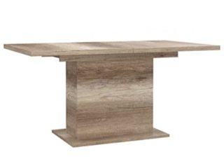 Home Heavenly® - Mesa Comedor Extensible Theo, con Pata Central. Mesa Comedor-salón de 160-200 cm. (Roble Antiguo)
