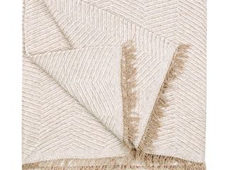 HOME MERCURY - Colcha Multiusos Sofa, Cubrecama, Jarapas, Manta Foulard, Plaid para Cama, Cubresofa, Cómoda Practica y Suave. Poliéster Algodón. (180X260CM, Espiga Beig)