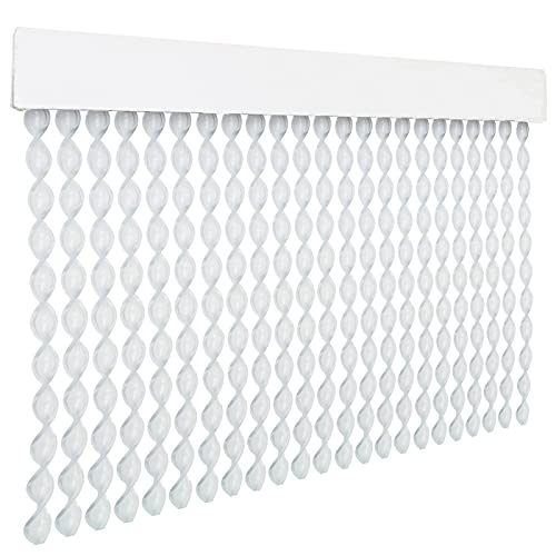HOME MERCURY – Cortina Espiral para Puerta Exterior o Interior, Material PVC – Libre de Insectos (200x90CM, Transparente R9)