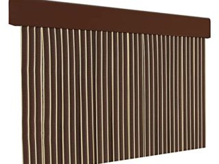 HOME MERCURY – Cortina Plana para Puerta Exterior o Interior, Material PVC – Libre de Insectos (210x90CM, Perfil Marron P18)