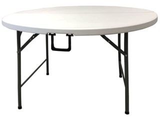 Homelux 710091 Mesa Plegable Resina, Redonda, 120 cm Alto 74 cm