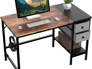 HOMIDEC Mesa Escritorio,Mesa Ordenador con Cajón Escritorio de Oficina para Estudiantes y Trabajadores,Escritorios de Estilo Moderno para Dormitorio, Hogar, Oficina (100x50x75cm)