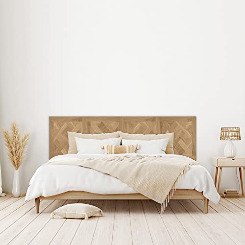 HOMN LIVING Cabecero Cama Niza 200 cm, imitación Madera, MDF con impresión Realista, 200 cm (Ancho) 0,5 cm (Profundo) 60 cm (Altura)
