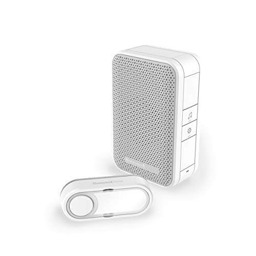 Honeywell Home DC311S Serie 3, Timbre Portátil Inalámbrico con Pulsador (Blanco)