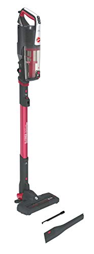 Hoover HF522LHM H-Free 500 Lite HF522LHM-Aspiradora Escoba sin Cable, almacenaje 69cm, batería extraíble 45mins, Motor Directo por impulsos, ciclónico, Set Completo Accesorios, Rojo, 0.45 litros