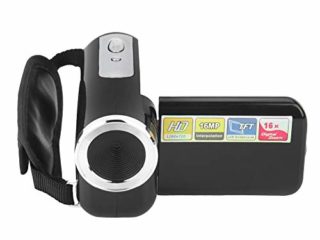 Hopcd Mini DV de Regalo para niños, videocámara con cámara de Video Digital HD de 16X, Pantalla LCD TFT LCD de 2 Pulgadas USB 2.0 Video-AVI/Photo-JPEG Vlogging Camera para cumpleaños, Navidad(Negro)