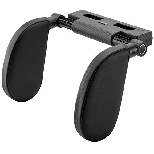 Hopeas Reposacabezas Coche Ajustable Almohada del Cuello de Viaje para Asiento de Automóvil para Niño Adulto (3D negro)