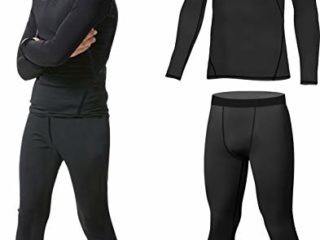 HOPLYNN - Ropa interior térmica para niños, ropa interior funcional, ropa interior de esquí, transpirable, térmica, ropa interior cálida, fútbol, esquí, negro, S