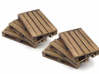 HostelNovo - 6 Unidades de Mini palets de Madera Natural Especial Envejecida Fabricado en España - Ideal para decoración y Posavasos - 12 x 8 x 2,2 cm