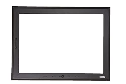 HotFireDoor Puerta para Chimenea de Leña, Cristal Vitroceramico y Regulador de Entrada de Aire, Eficiencia de Temperatura y Seguridad de la Combustion. Sin Obras. Tamaño 70x50Cm. Tirador Izquierda