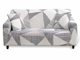 HOTNIU Funda Sofa Elasticas 2 Plazas Fundas de Sofa Ajustables Fundas Decorativa para Sofá Estampadas Impresa Cubre Sofa con 1 Funda de Cojín, Modelo #MK