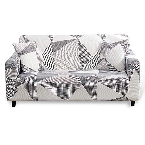 HOTNIU Funda Sofa Elasticas 2 Plazas Fundas de Sofa Ajustables Fundas Decorativa para Sofá Estampadas Impresa Cubre Sofa con 1 Funda de Cojín, Modelo #MK