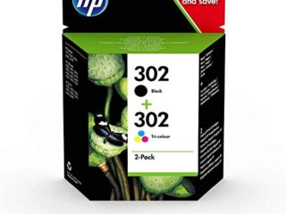 HP 302 X4D37AE, Negro y Tricolor, Pack de 2, Cartuchos de Tinta Originales, Compatible con impresoras de inyección de tinta HP DeskJet 1110, 2130, 3630; HP ENVY 4520; HP OfficeJet 3830, 4650, 5220