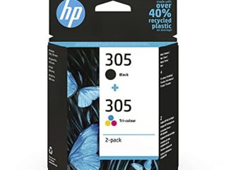 HP 305 6ZD17AE, Negro y Tricolor, Cartuchos de Tinta Originales, Pack de 2, Compatible con impresoras de inyección de tinta HP Deskjet 2710, 2720, 2721; HP Deskjet Plus 4110, 4120, 4130; HP Envy 6020