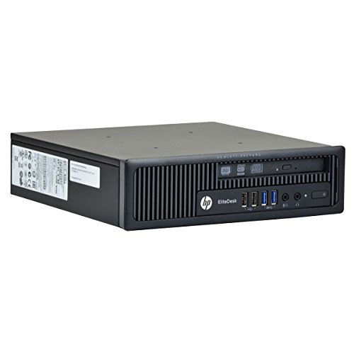 HP EliteDesk 800 G1 USDT - Ordenador de sobremesa (procesador Intel Quad Core i5 de 256 GB SSD, memoria de 8 GB, Windows 10 Pro MAR W-LAN, grabadora de DVD (Reacondicionado)