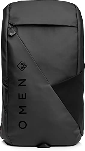 HP OMEN Transceptor 15, Mochila Gaming para Portátiles de hasta 15.6" - (Cremallera Principal, Tejido Resistente al Agua, Múltiples Bolsillos, Compartimiento Acolchado), Color Negro