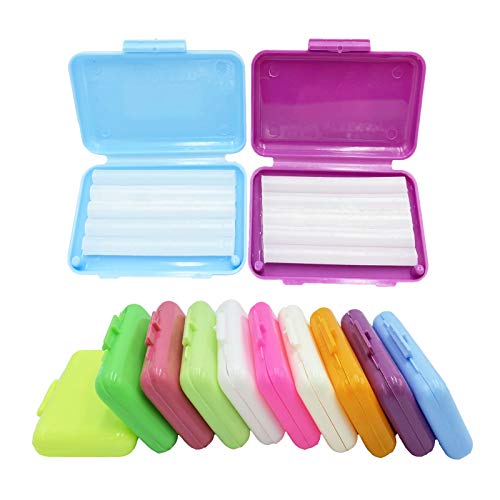 HRASY - Cera de ortodoncia para frenos, 10 unidades de cera dental para aliviar la irritación y el dolor, 10 colores y 10 sabores