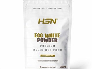 HSN Albúmina de Huevo en Polvo Sabor Natural 500 g = 17 Tomas por Envase | Proteína de Claras Deshidratadas de Gallinas no Enjauladas | No-GMO, Vegetariano, Sin Lactosa