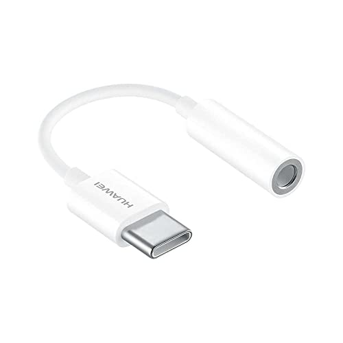 HUAWEI 55030086 - Adaptador Tipo C a Jack de 3.5 mm, Blanco