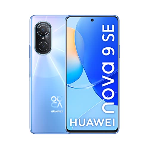 HUAWEI Nova 9 SE Smartphone con Pantalla de 6.78" HUAWEI FullView Display, fotografía de 108 MP de Alta Resolución, Carga rápida de 66W HUAWEI Supercharge, Marcos ultrafinos de 1.05 mm, Azul