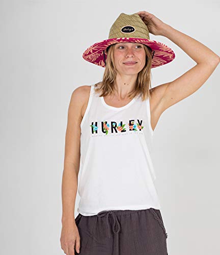 Hurley W Capri Straw Lifeguard - Gorra, Color Rojo, Talla Unica