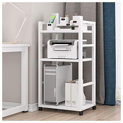 HXCD Soporte de Impresora Soporte de Impresora de Escritorio Bastidores de Escritorio móviles de Varias Capas Impresión Copia Bastidor Todo en uno como Estante de Almacenamiento, Estante de Libro