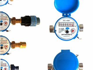 HYDROBIL Contador de Agua Fría Antimagnético Para Agua Potable Presión Máxima 16 Bar & Temperatura 30°C Qn 1.5 m3/h Racores Non Return 1/2"